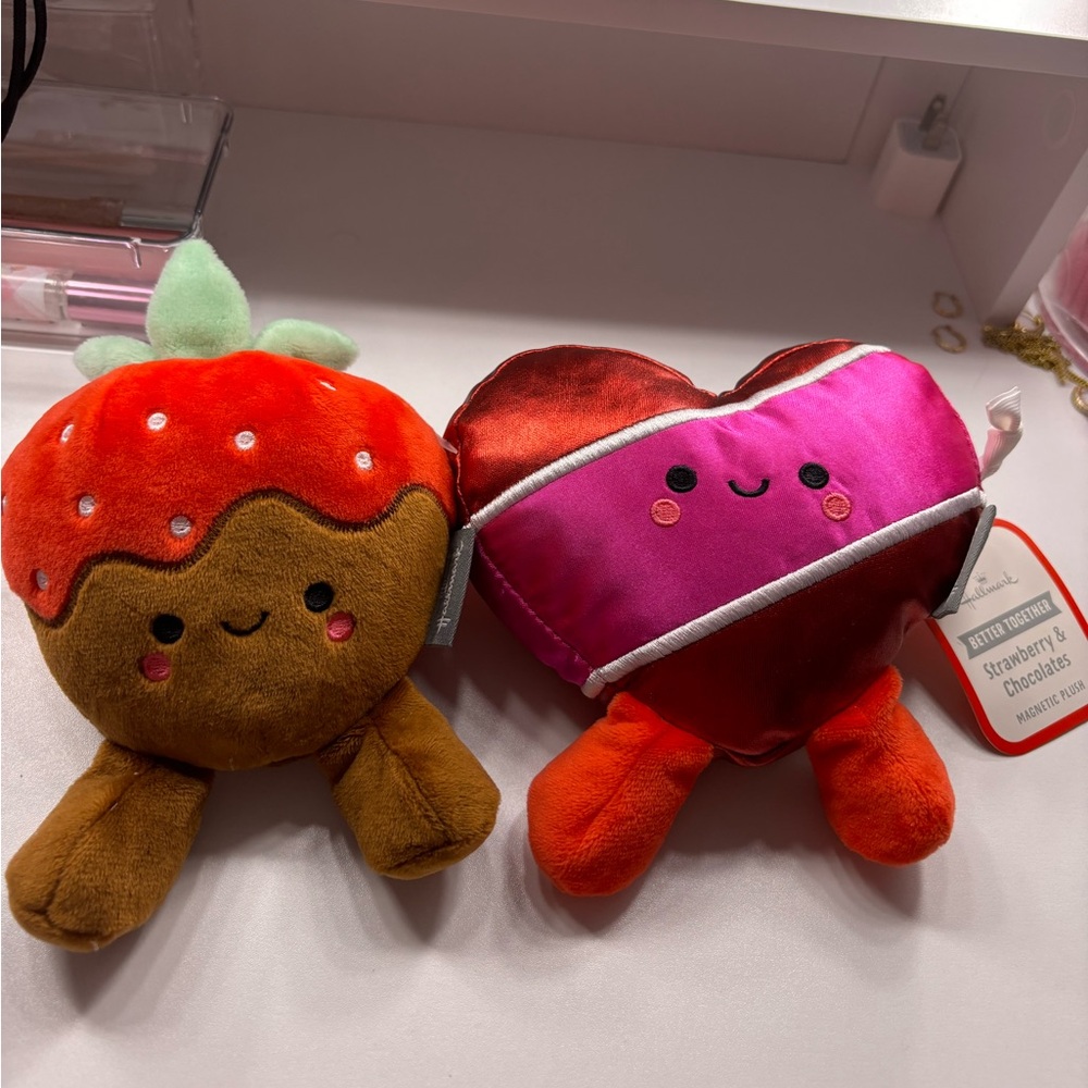 Hallmark Better Together Strawberry and Chocolates Magnetic Plush